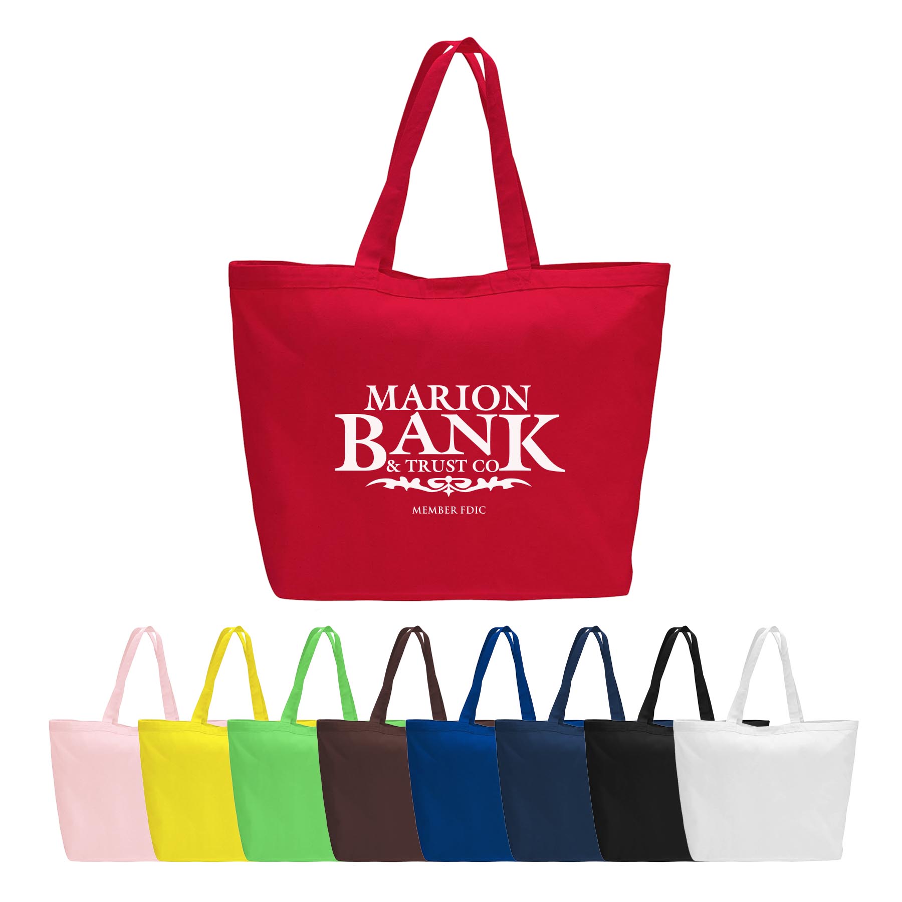 12 oz. 23"w Large Heavy Canvas Velcro Closure Tote Bag 6