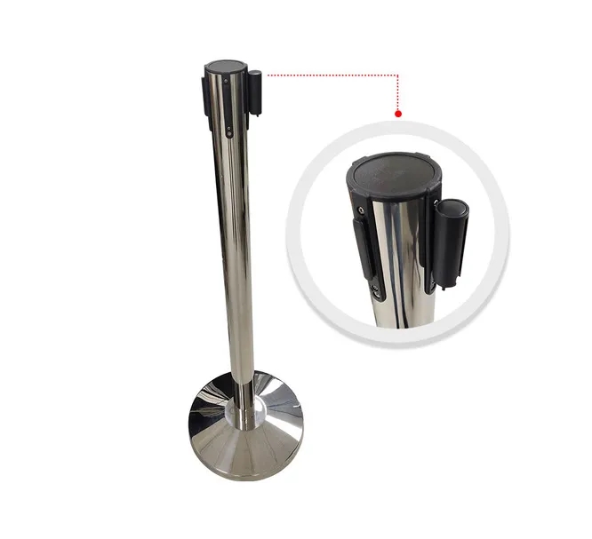 Retractable Belt Barrier Stanchion - Stainless Steel 6
