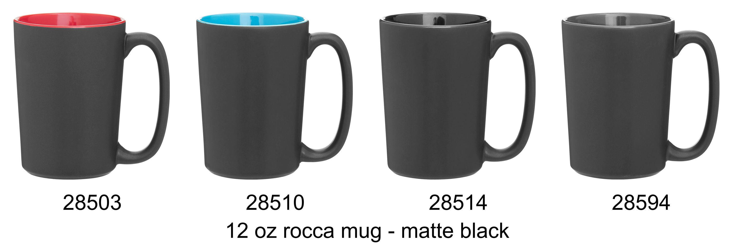 12 oz rocca mug - matte black