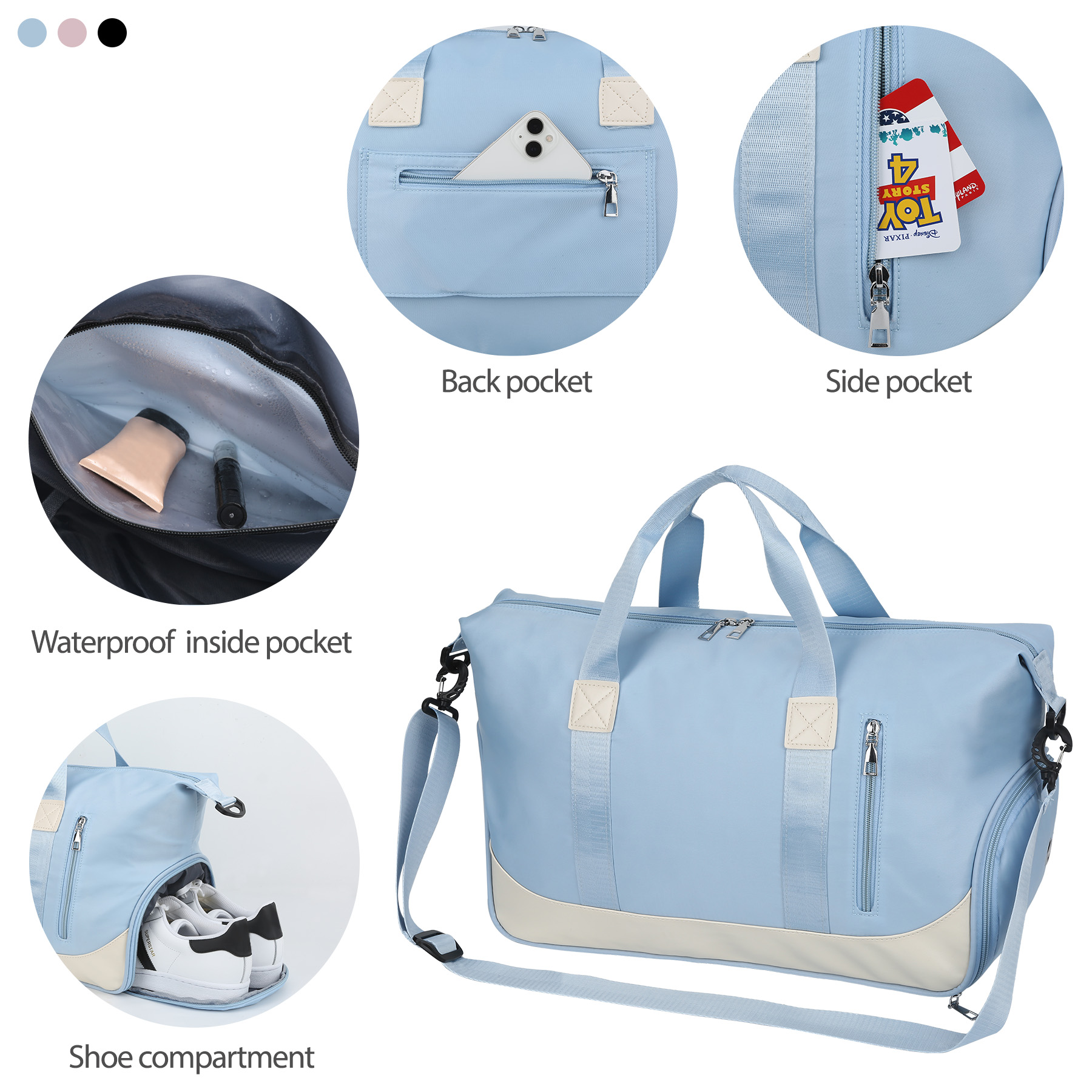 Gym Dry Wet Separated Duffel Bag (Ocean) 7