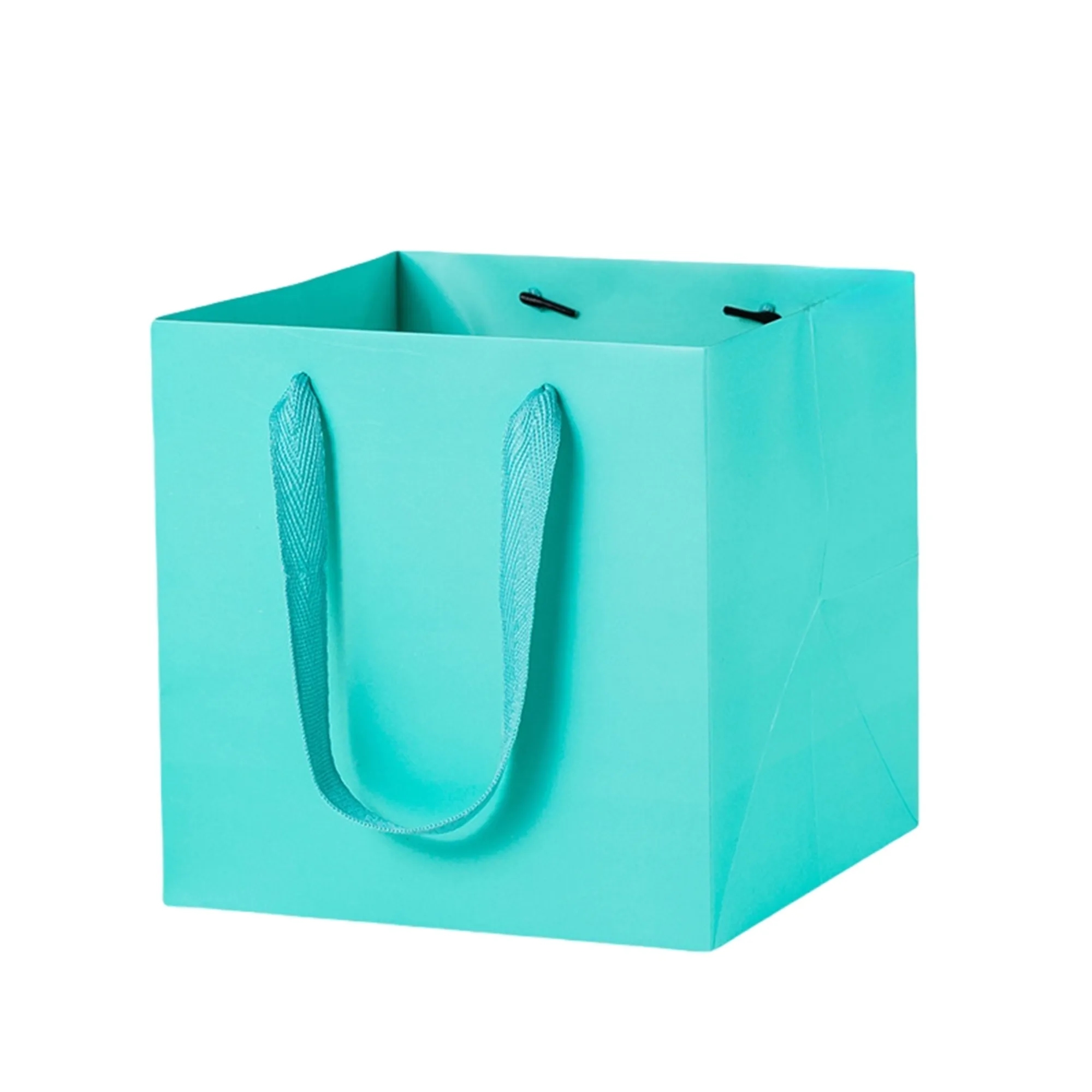 Durable Square Kraft Paper Gift Tote Bag 8