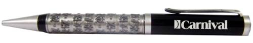 **CLOSEOUT** Impressione metal ball point pen features a sleek, silver barrel with a stock 24-7-52 e 2
