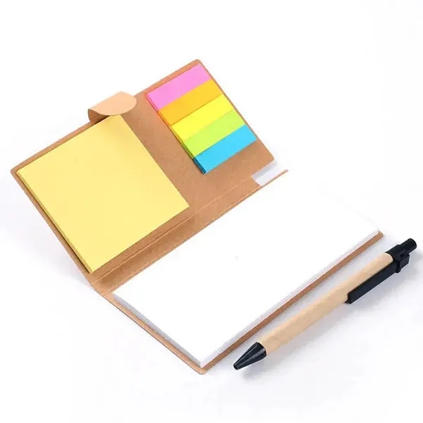 Eco Sticky Notepads With Recycle Paper Pen 7
