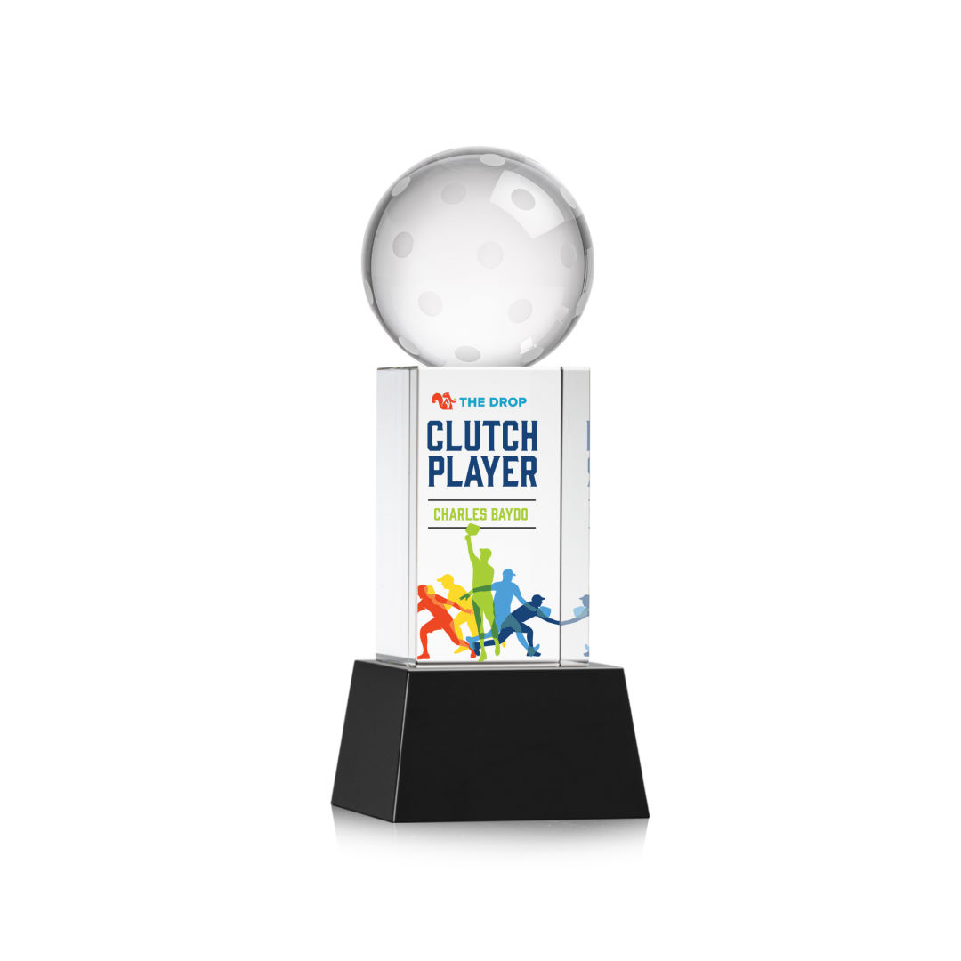 Pickleball VividPrint™ Award on Belcroft Base - Black 6