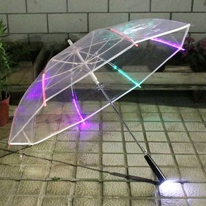 Led Colorful Light Transparent Umbrella 2