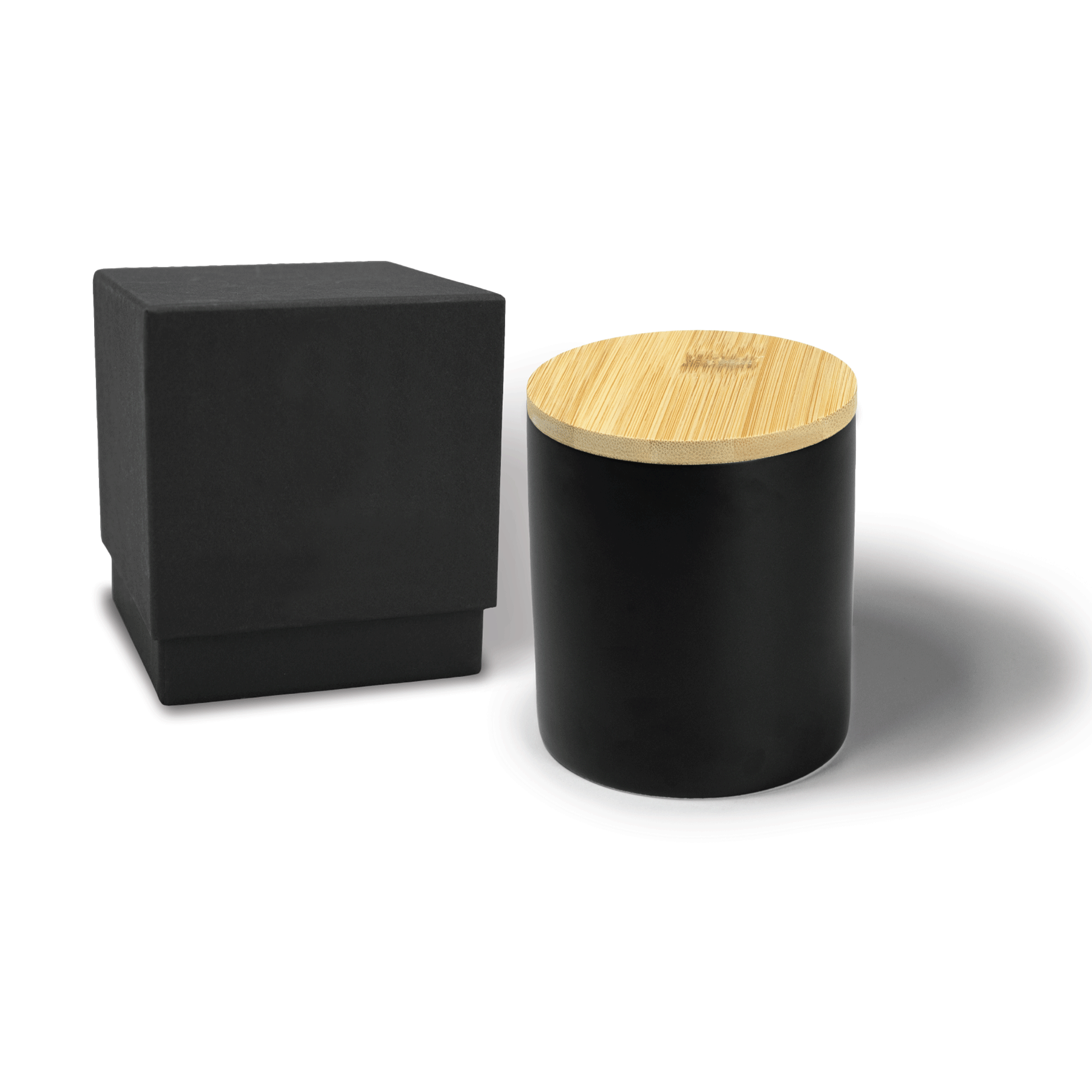 14 oz Black Ceramic Tumbler Candle with Box