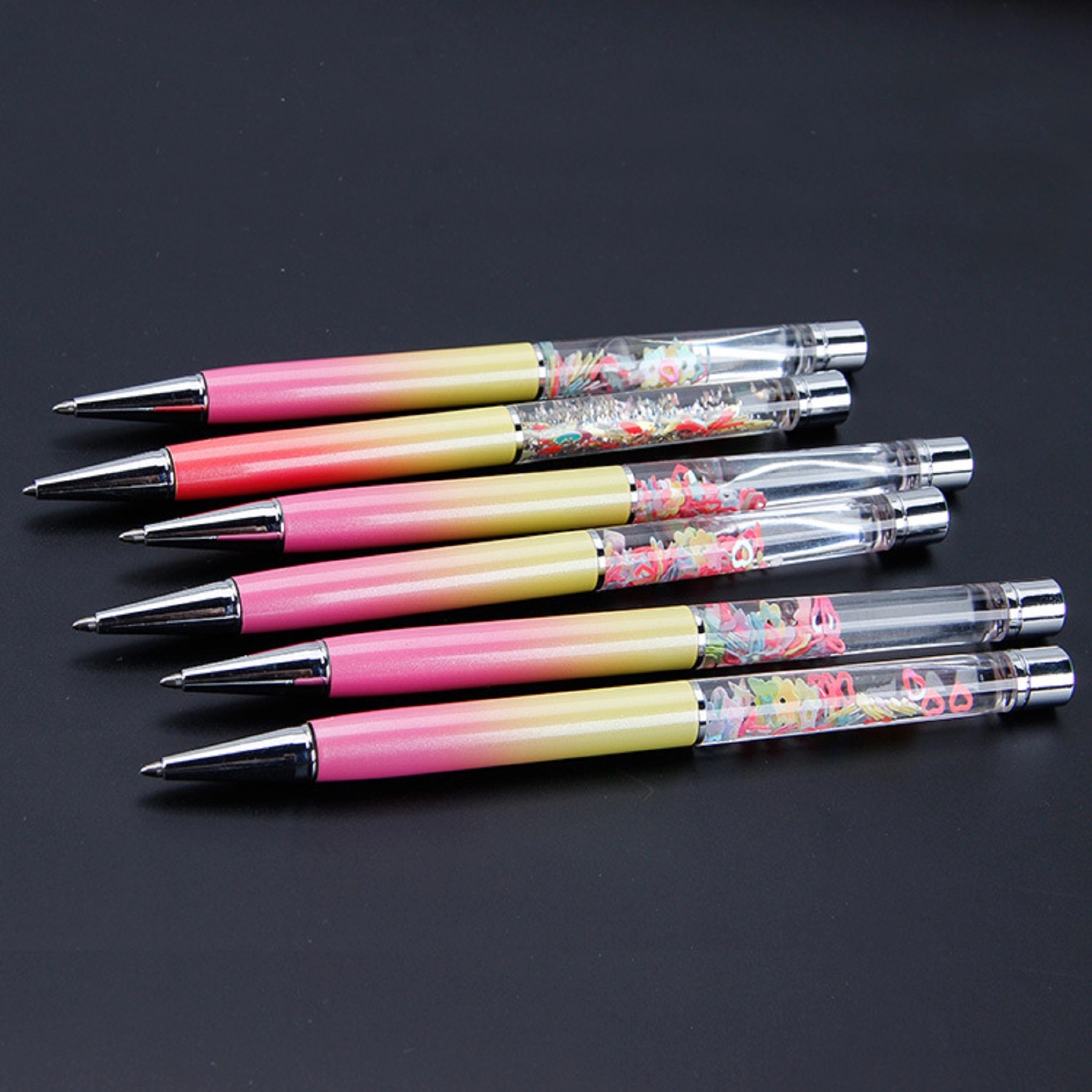 Glittery Metallic Oil Floating Ballpoint Pen 3