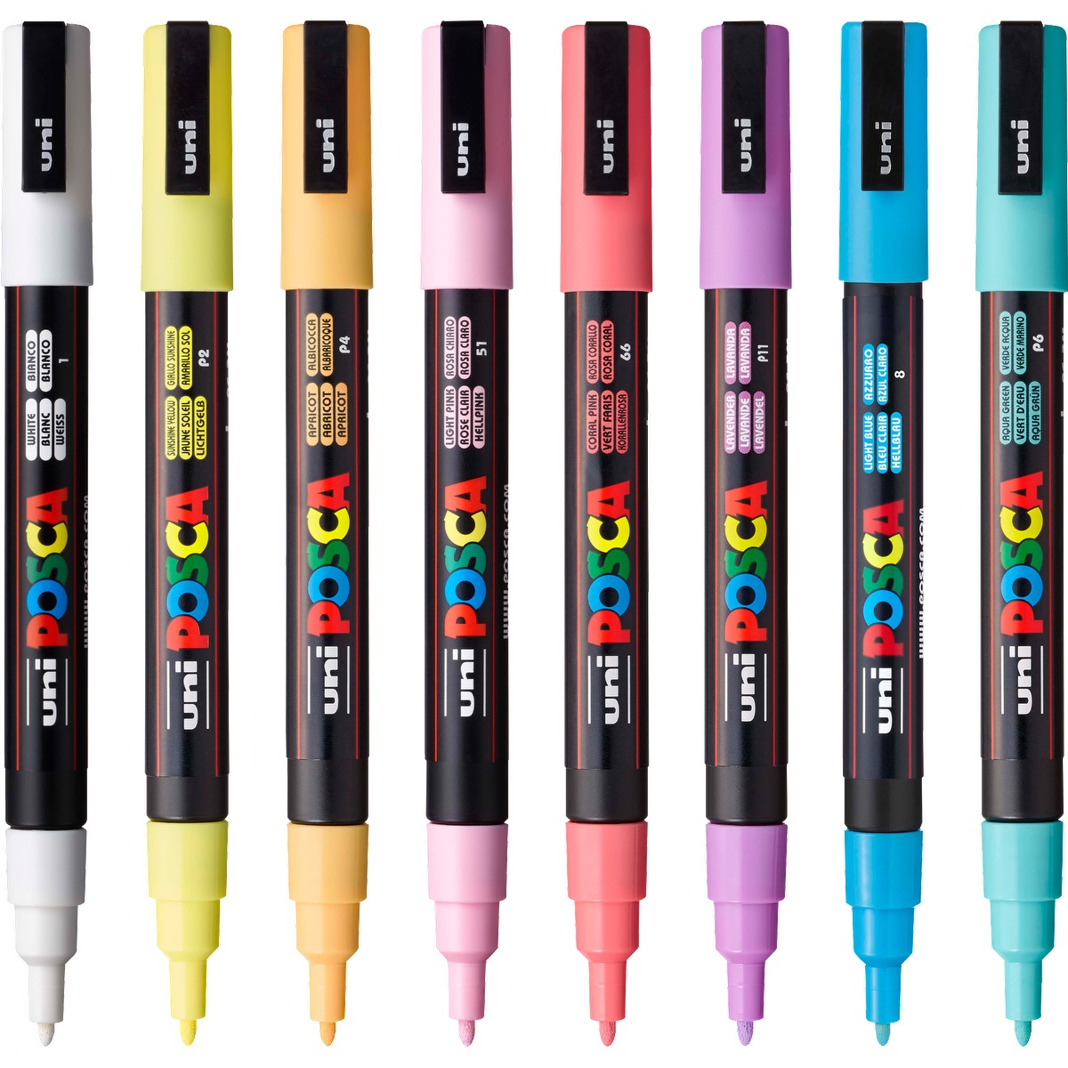 POSCA 8 Piece Soft Marker Set with Bag - Fine 22