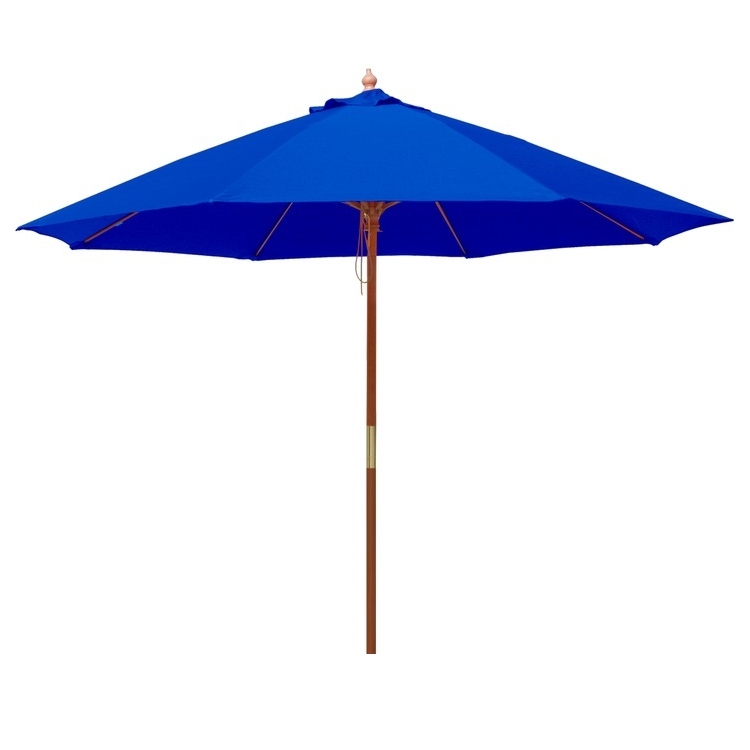 Round Fiberglass Umbrella with 8 Ribs, Blank No Imprint, 9' 4
