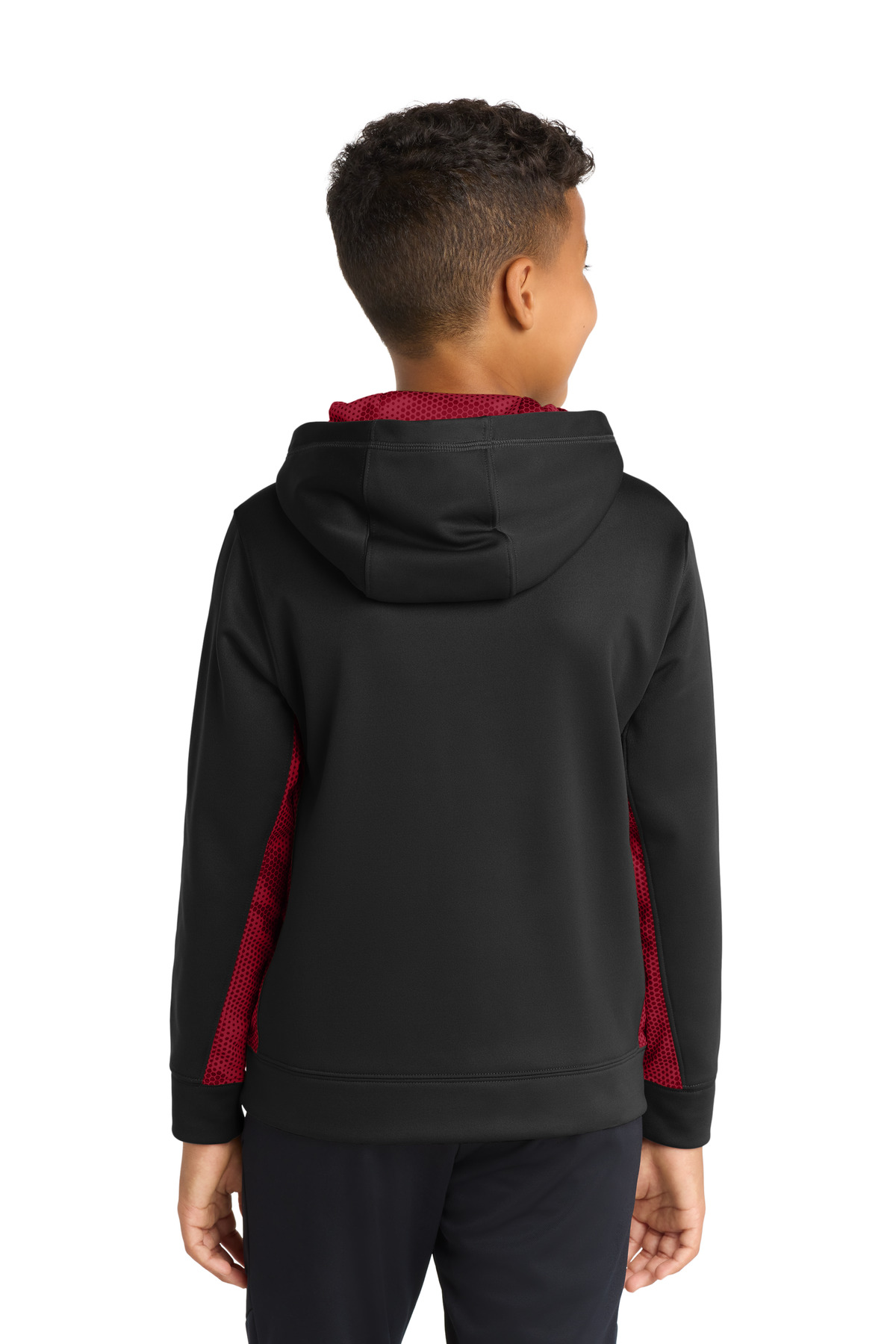 Sport-Tek Youth Sport-Wick CamoHex Fleece Colorblock Hooded Pullover. YST239 36
