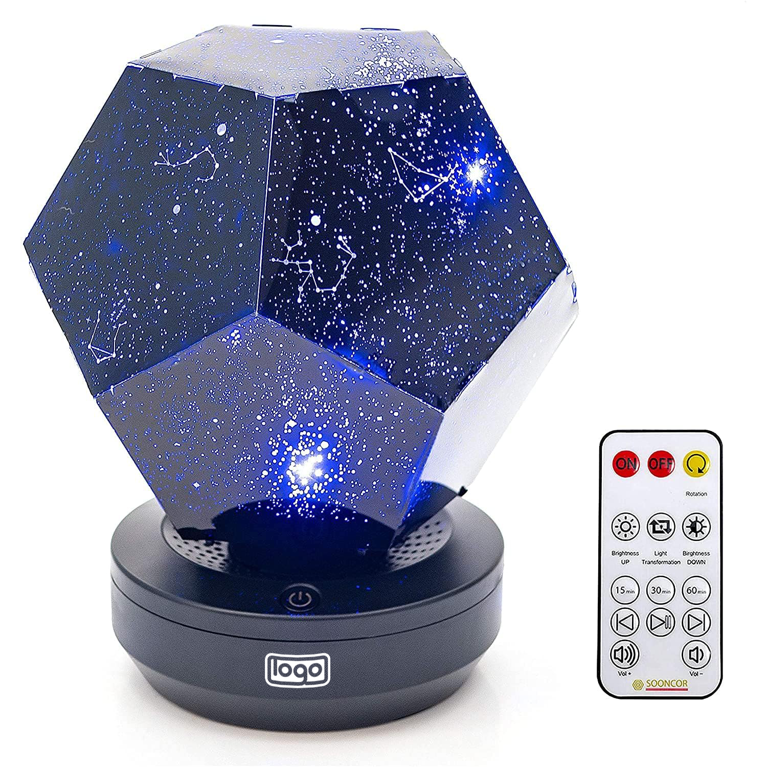 Rotating LED Night Light Projector Bluetooth Music Player 2