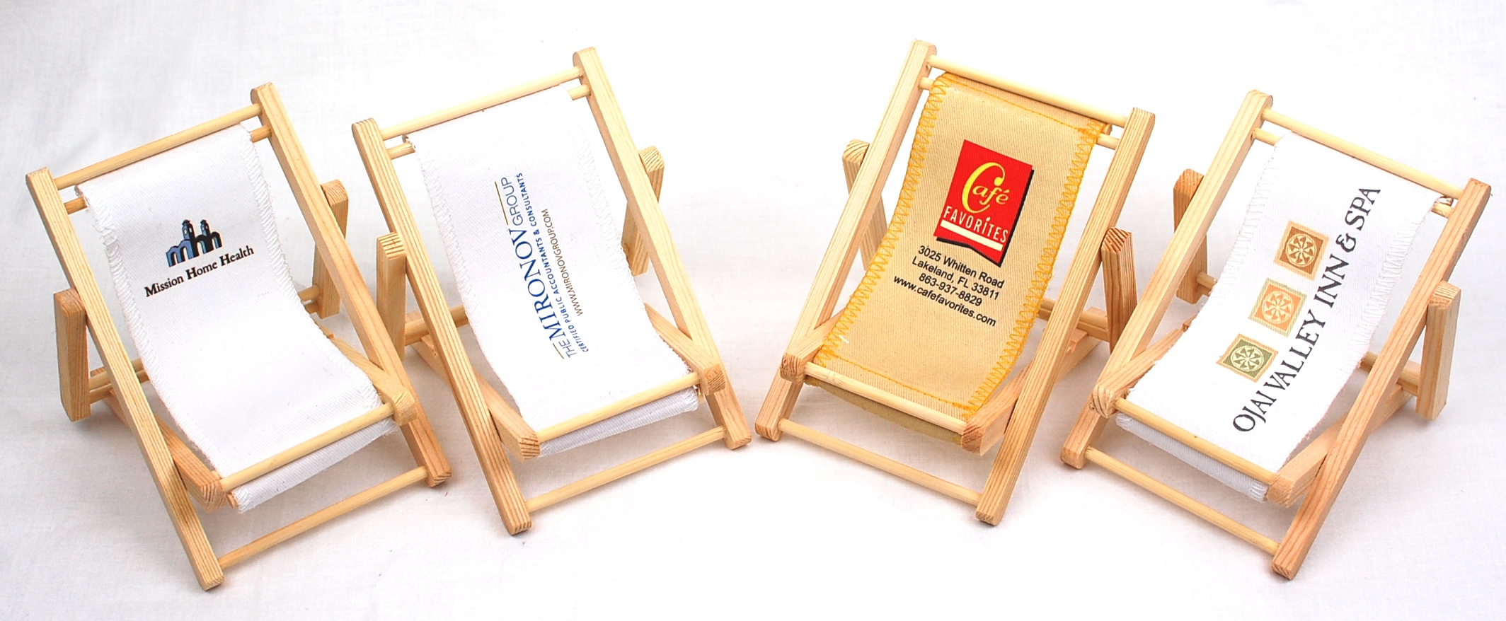 Wood Beach Chair Cell Phone Holder/Business Card Holder. 3