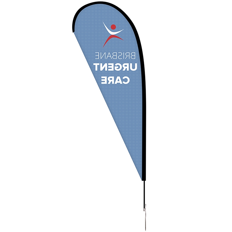 8' Single Reverse Portable Teardrop Banner w/ Hardware Set 4
