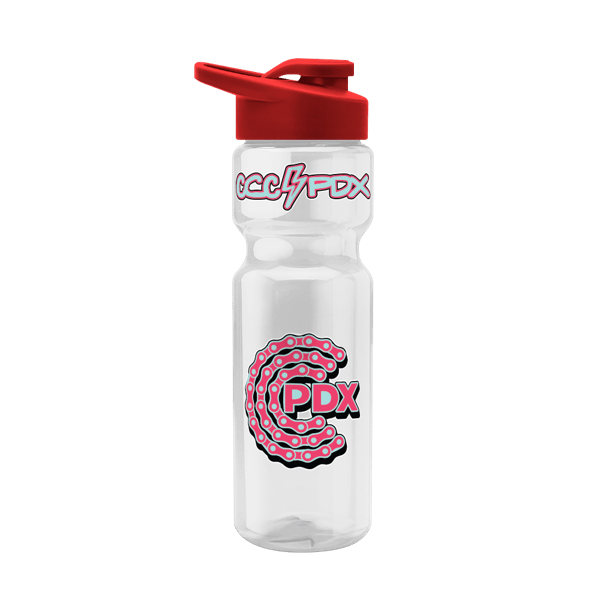 Blazer 28oz Transparent Bike Bottle w/Drink-thru Lid 1166