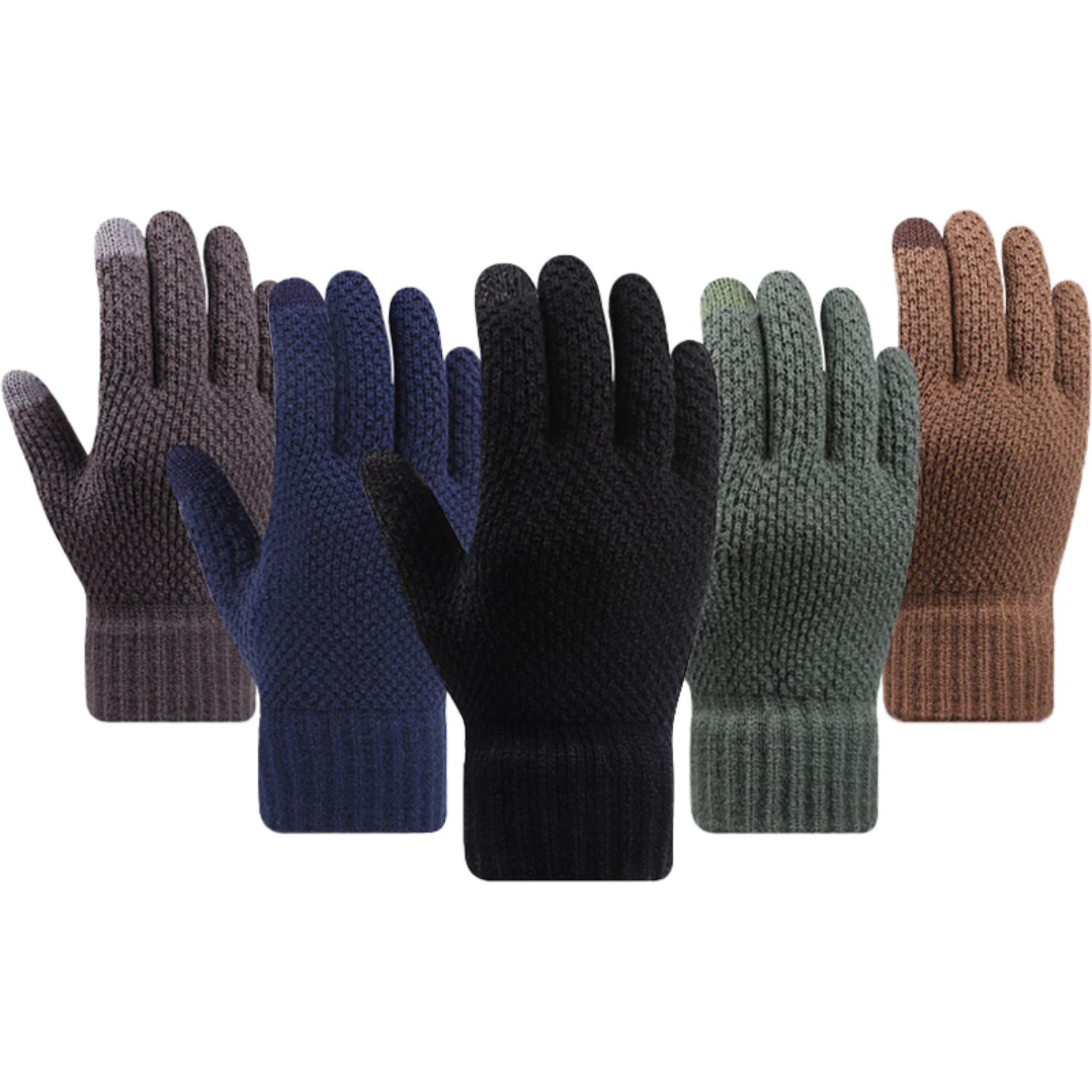 Warm Adult Gloves w/ 2 Finger Touch 3