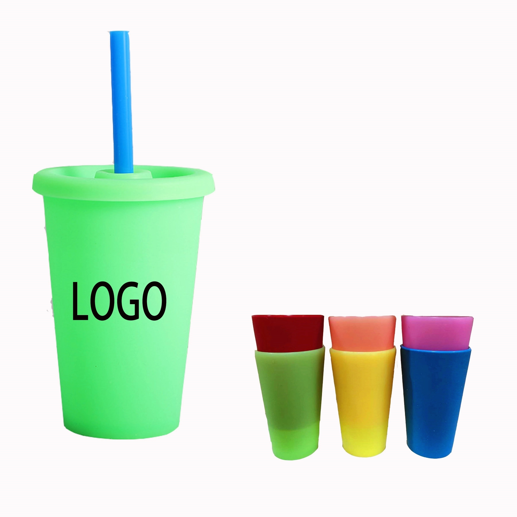 Silicone Tumbler Cup with Lid and Straw 2