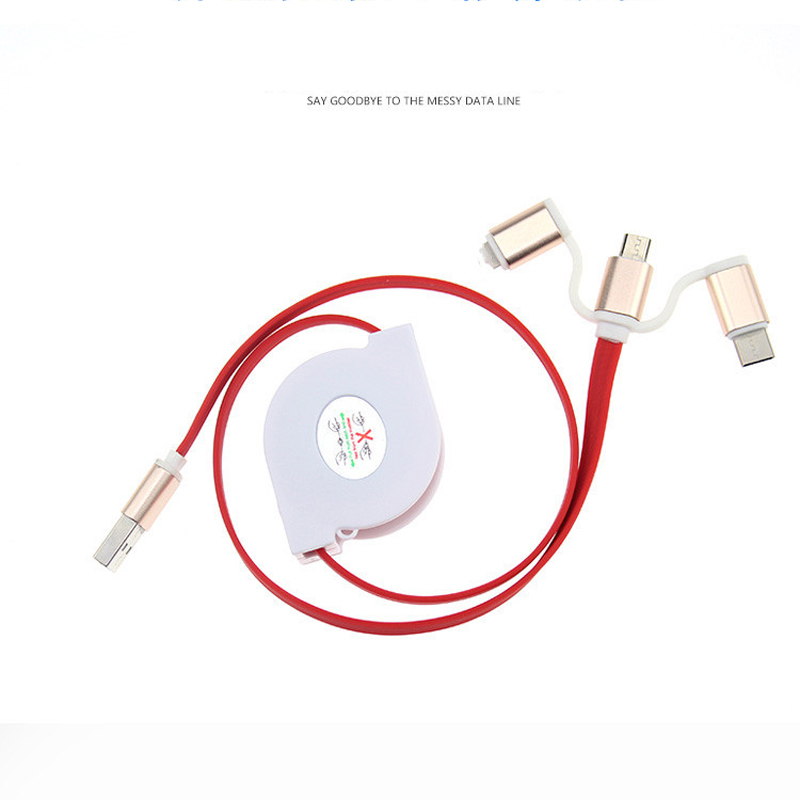 3 In 1 Telescoping 2.4A Fast Charge Cable Data Line 10