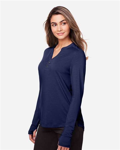 Women's JAQ Stretch Performance V-Neck Snap Pullover - NE400W 4