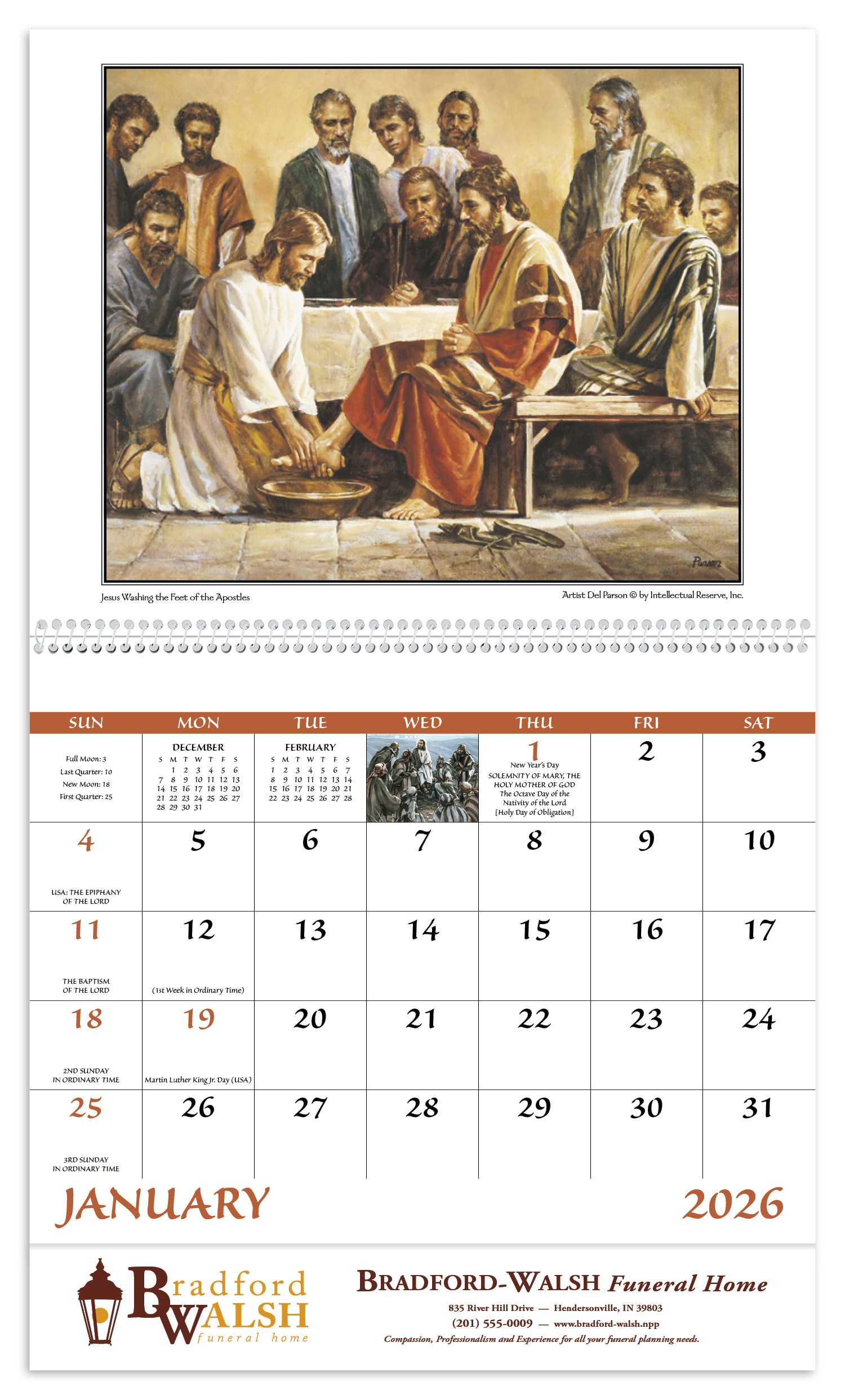 Good Value™ God's Gift w Funeral Pre-Planning Sheet - Spiral Calendar 73