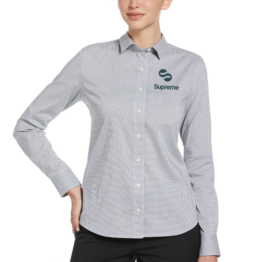 Perry Ellis Women's Grid Woven Shirt 2