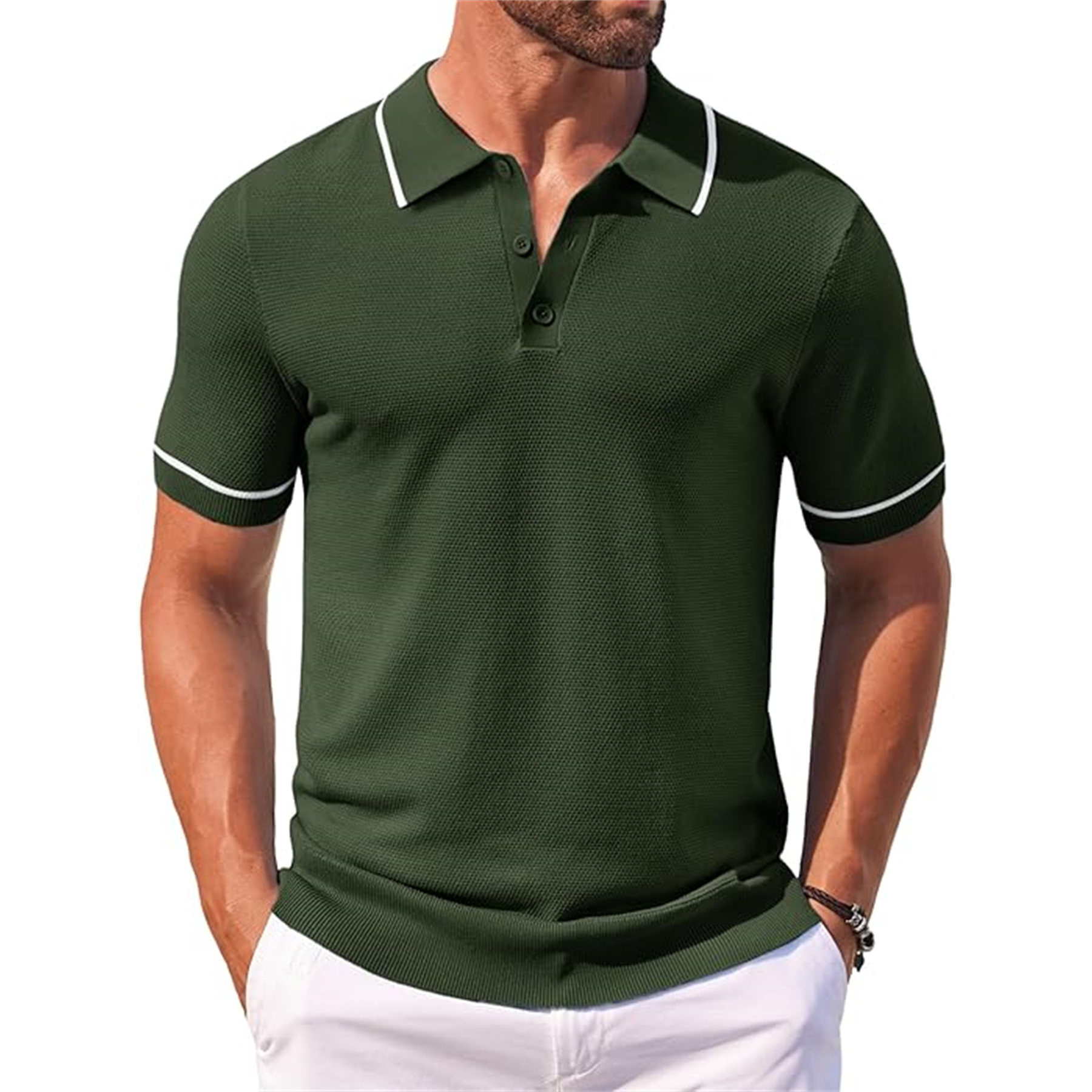 Men's Knit Golf Polo Shirt 21