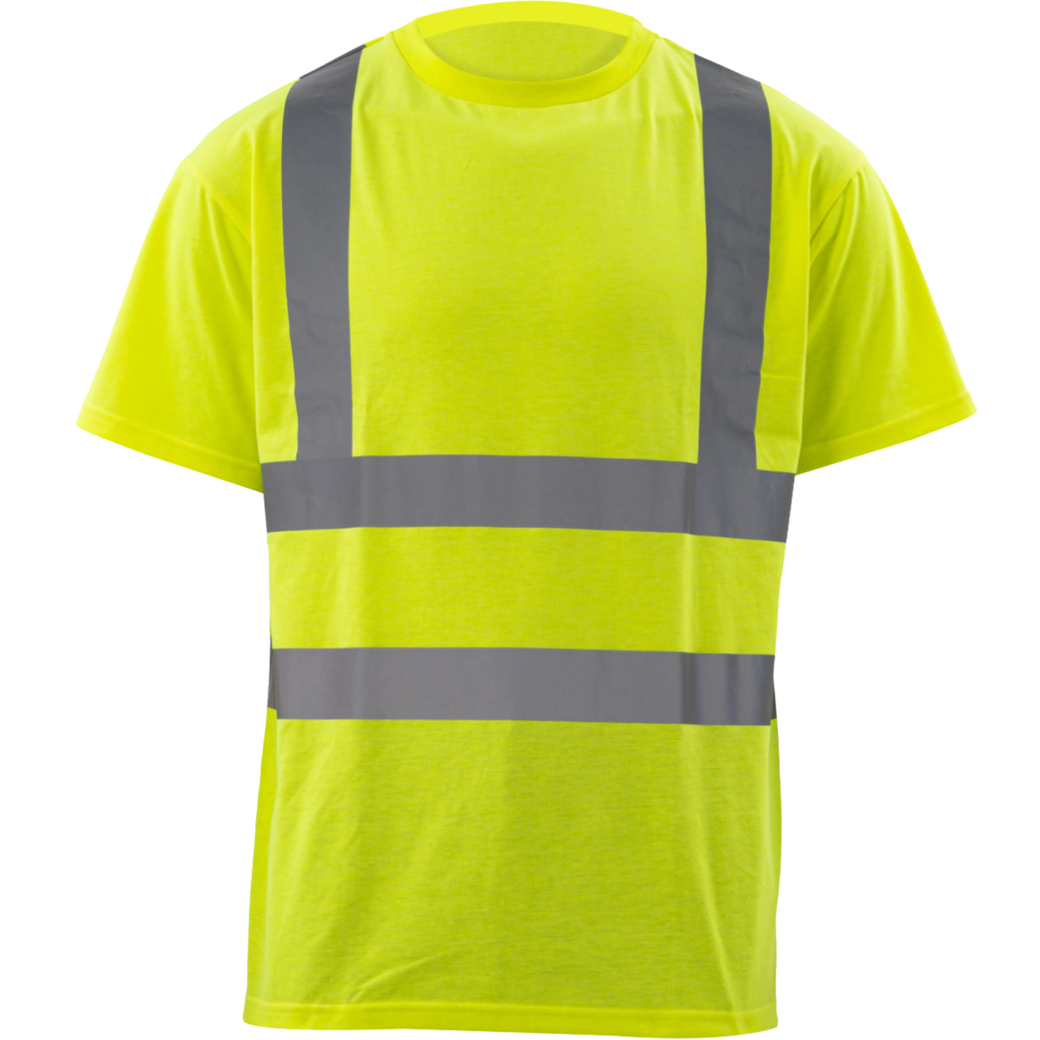 Class 2 Poly-Cotton Odor Reducing Double Band Reflective Tape Safety T-Shirt 4