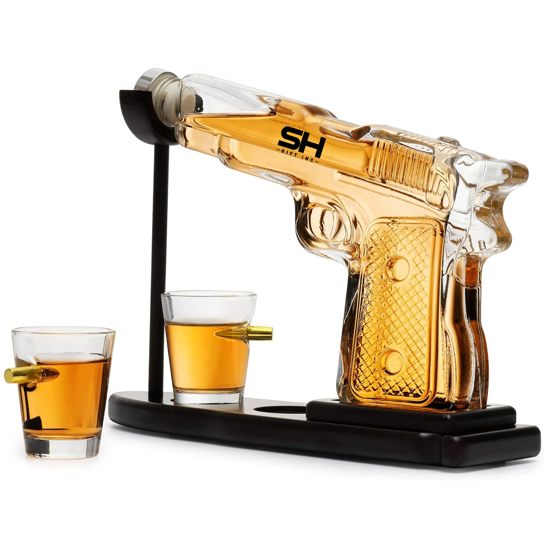 10Oz Whiskey Gun Decanter Set 4