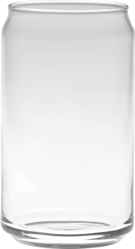 16 oz. Deep Etch Soda Can Glass 18