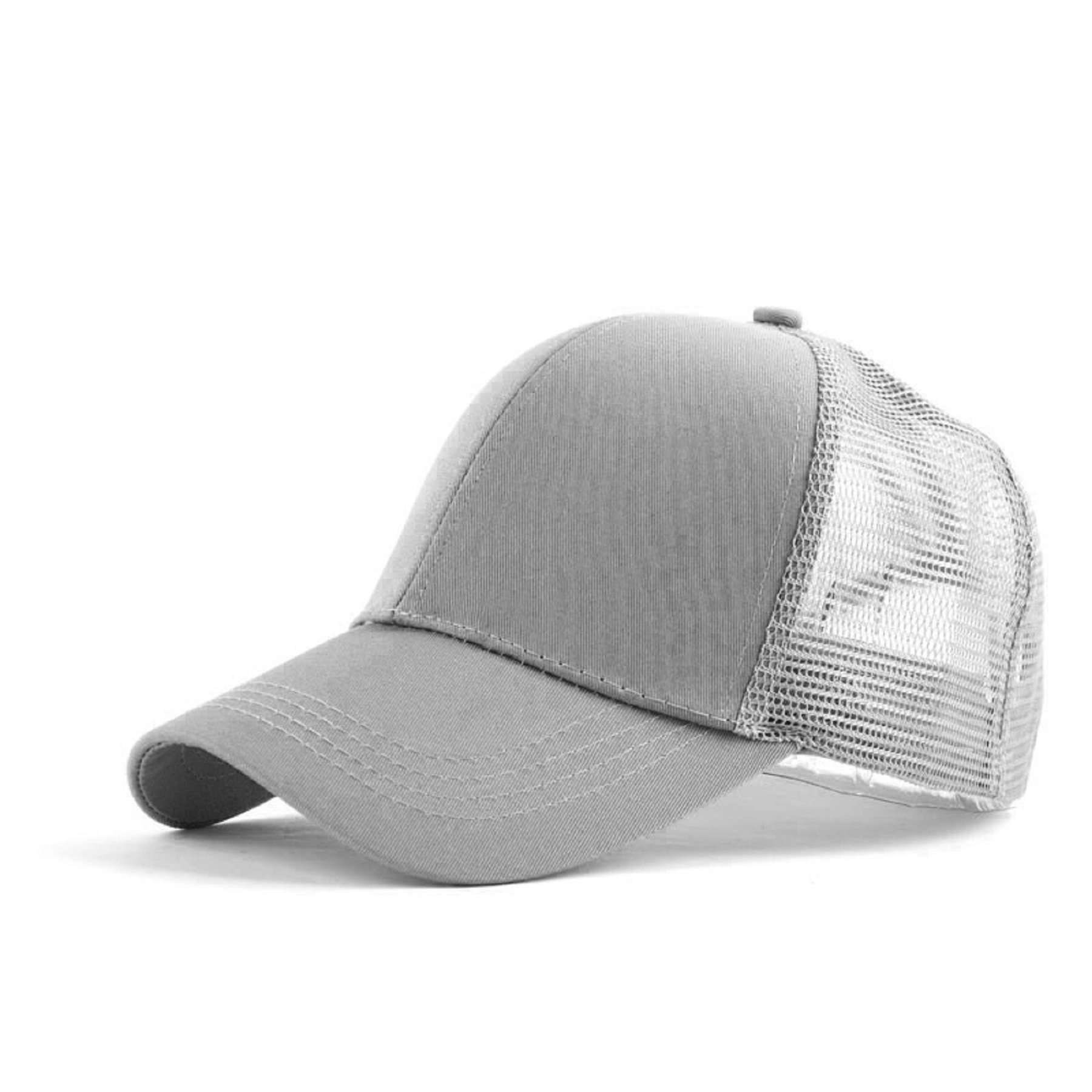 Cotton Horsetail Baseball Cap with Mesh 7