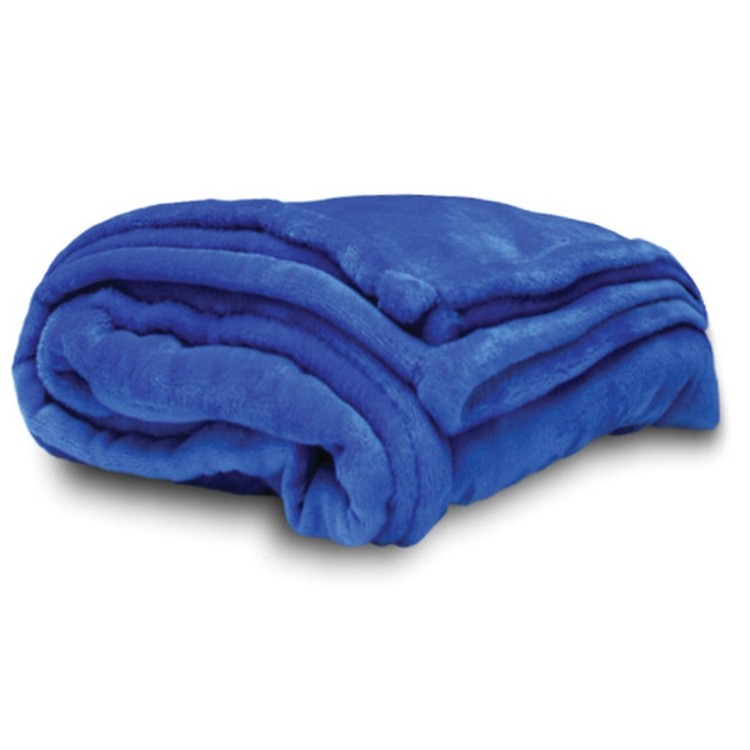 Royal Blue Oversize Micro Fleece Throw Blanket 1