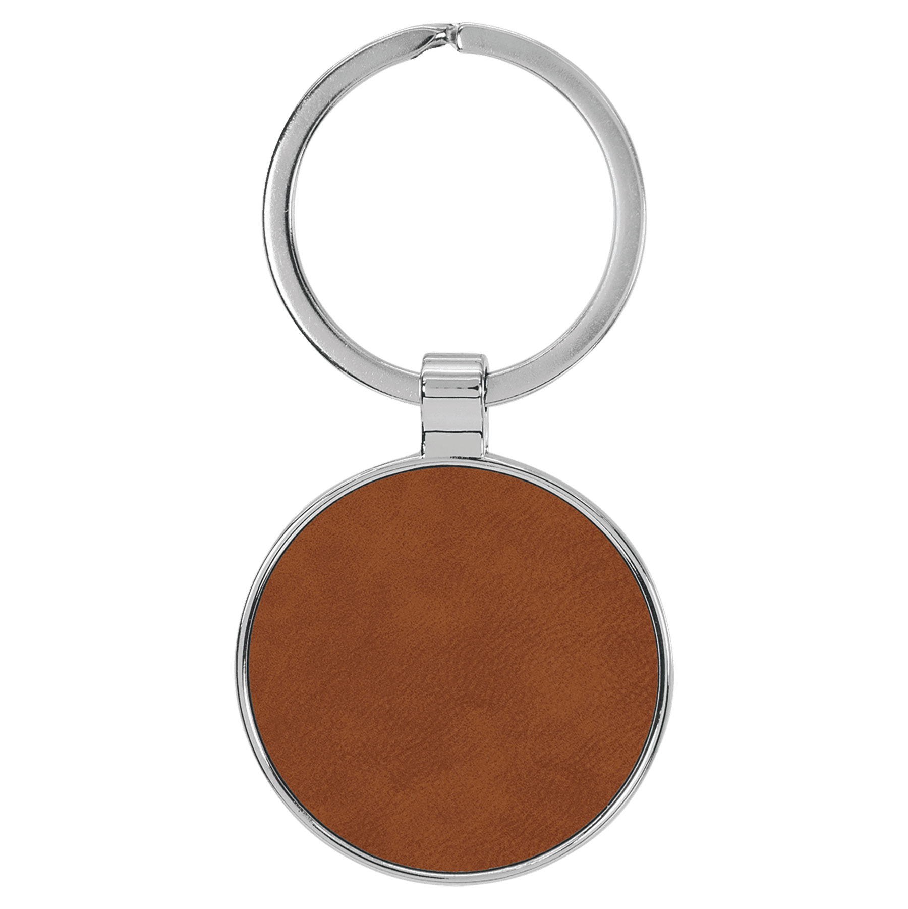 Rawhide Leatherette/Metal Round Keychain 2