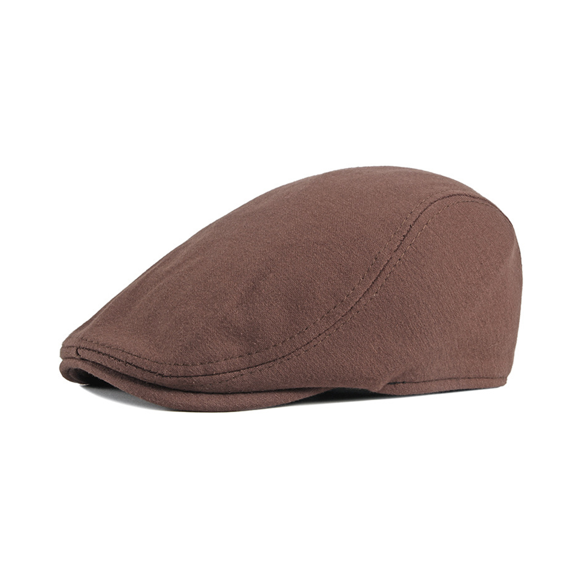Polyester Cotton Newsboy Flat Cap With Elastic Fit 10.24" Length X 4.33" Width 13