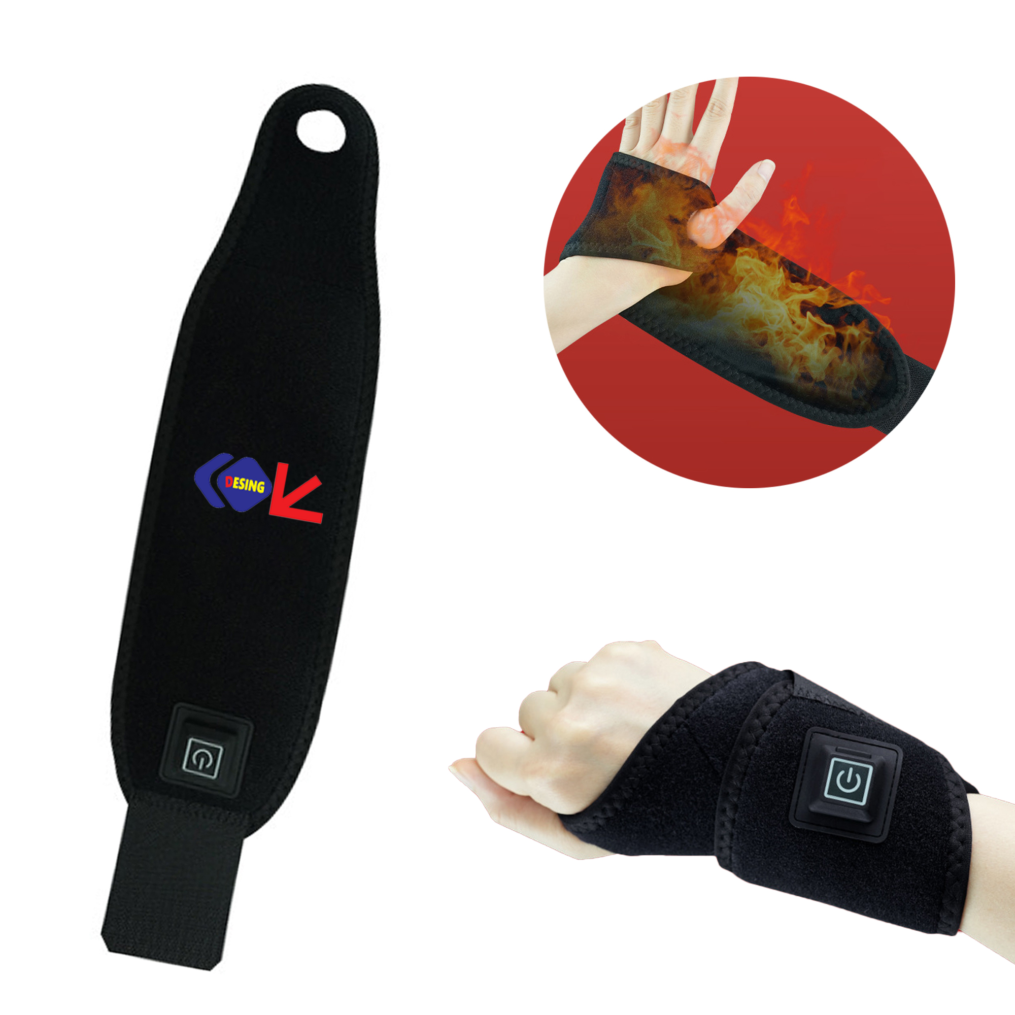 Portable USB Heated Wrist Wrap with Adjustable Temperature 2