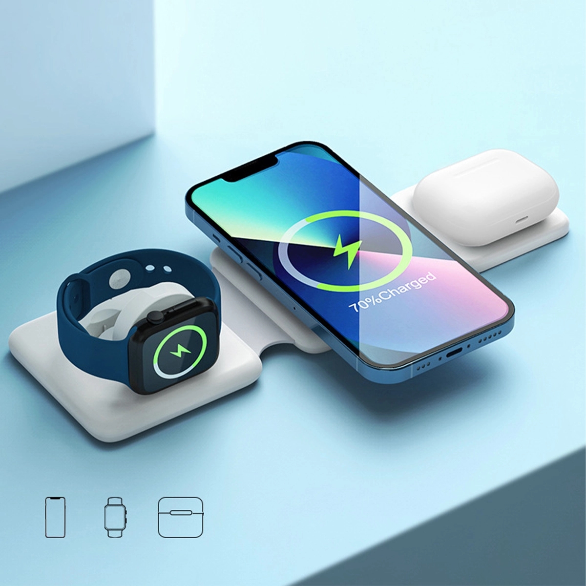 3 in 1 Magnetic Foldable Wireless Charger 3