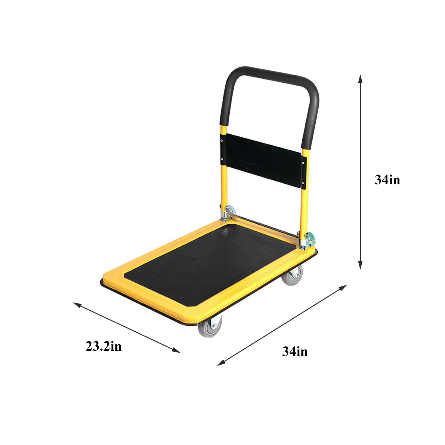 Foldable Rolling Hand Truck Platform Dolly Cart 1