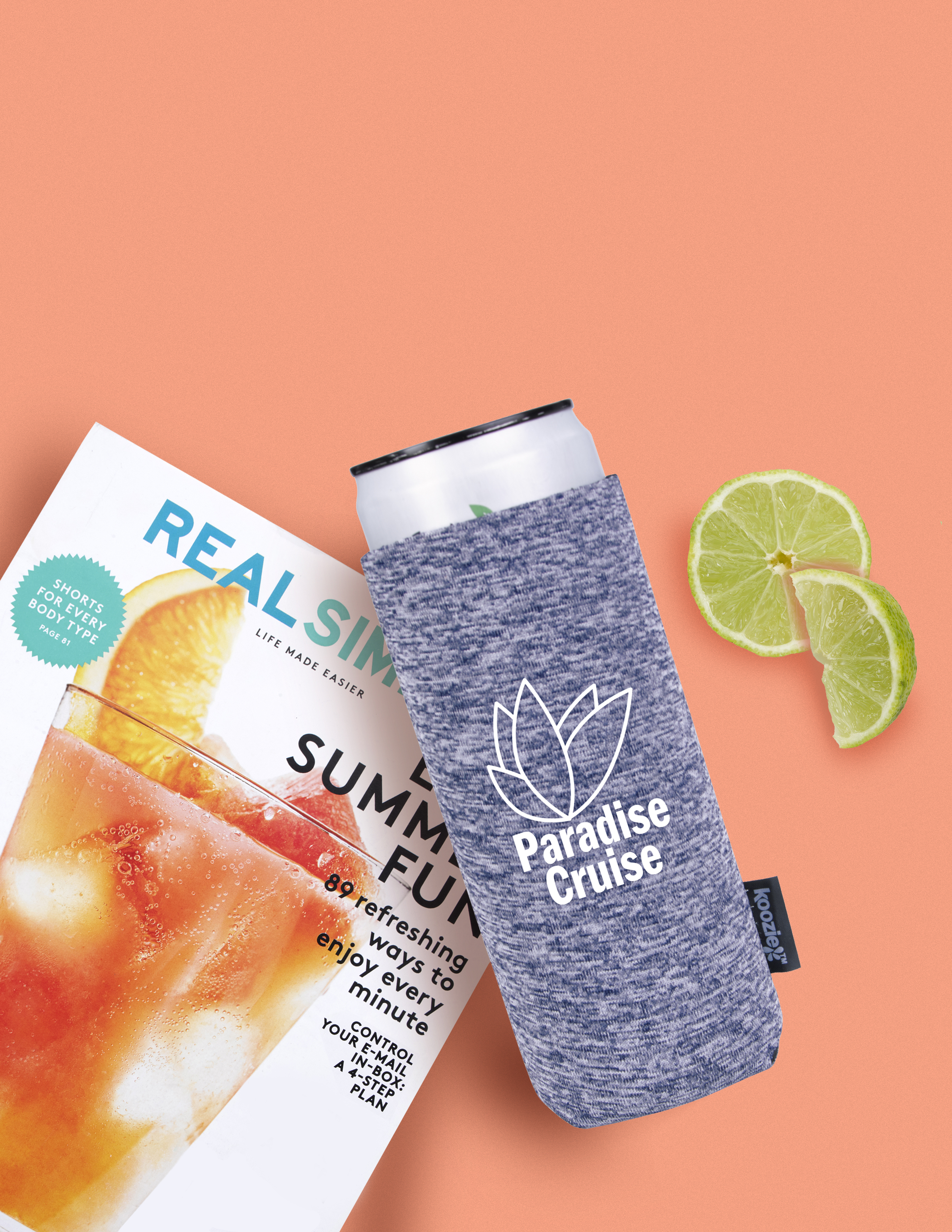 Heather Collapsible Slim Can Cooler