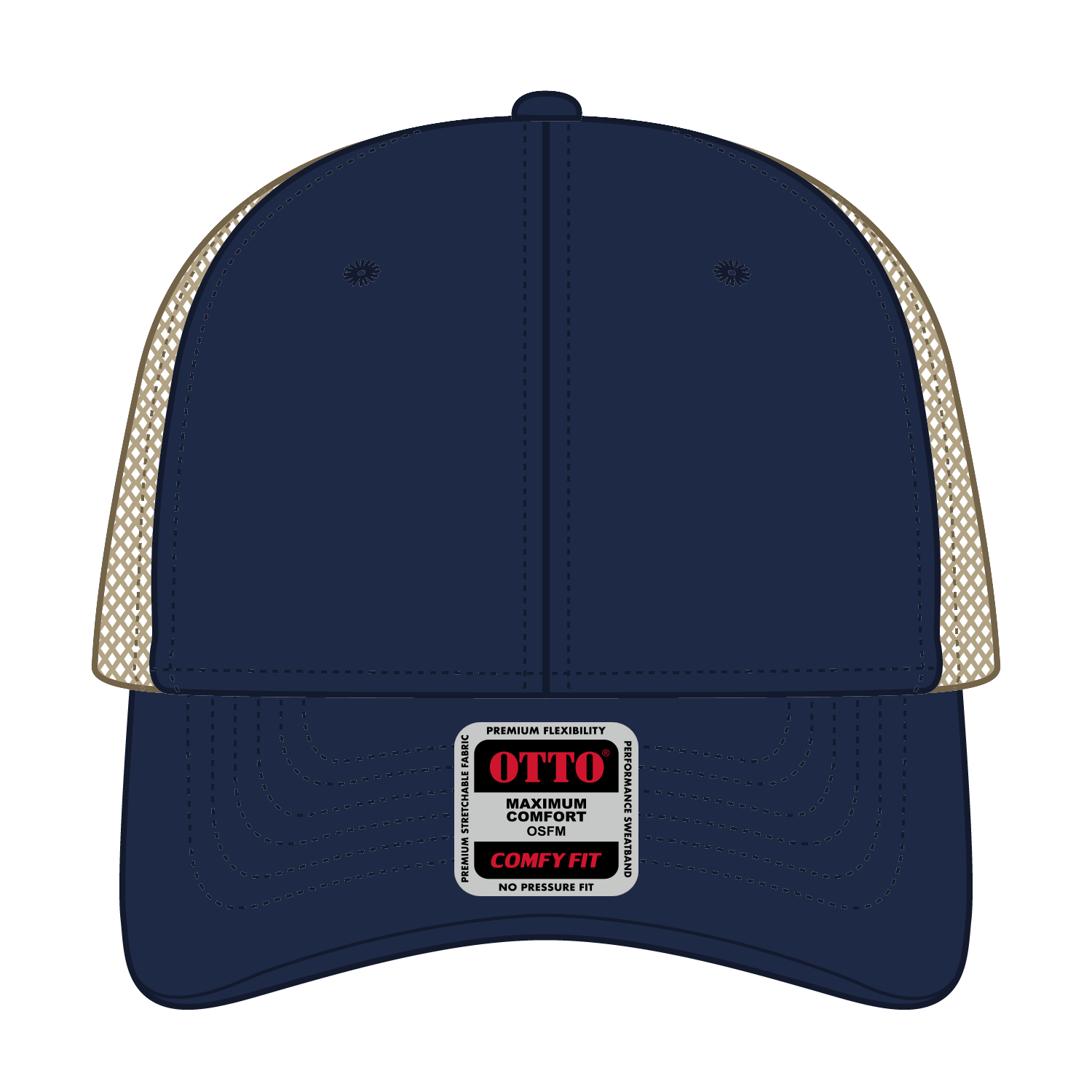 OTTO CAP® 6 Panel Low Profile Mesh Back Trucker Dad Hat 1
