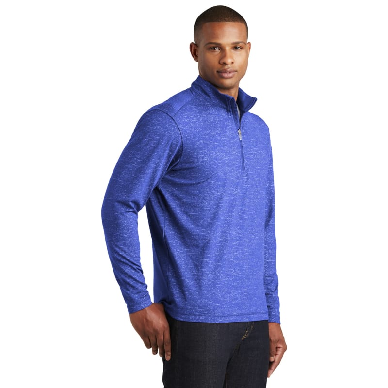 Sport-Tek Sport-Wick Stretch Reflective Heather 1/2-Zip Pullover. 11