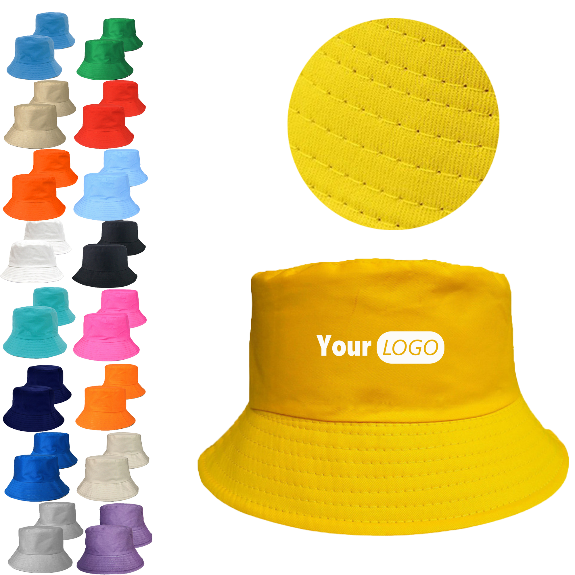 MOQ 20 Summer-Style Cotton Bucket Hat 2
