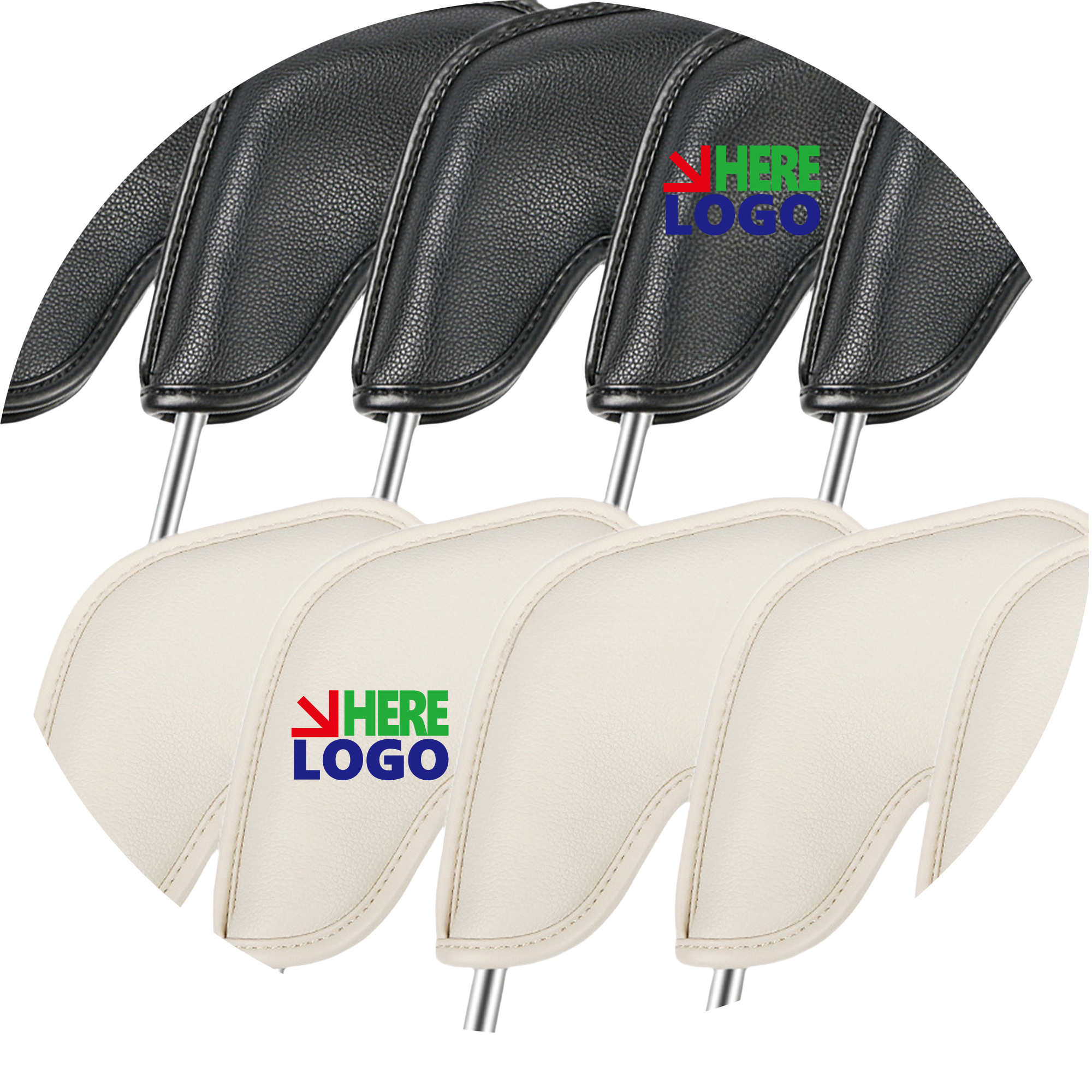 Leather 10 PCS 1 Set Golf Iron Headcovers MOQ50 2