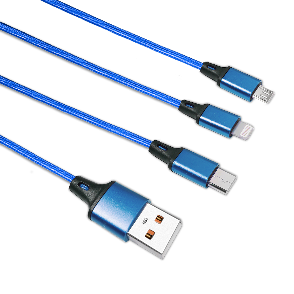 Taft Avenue 3 in 1 Nylon Braided Charging Cable 13