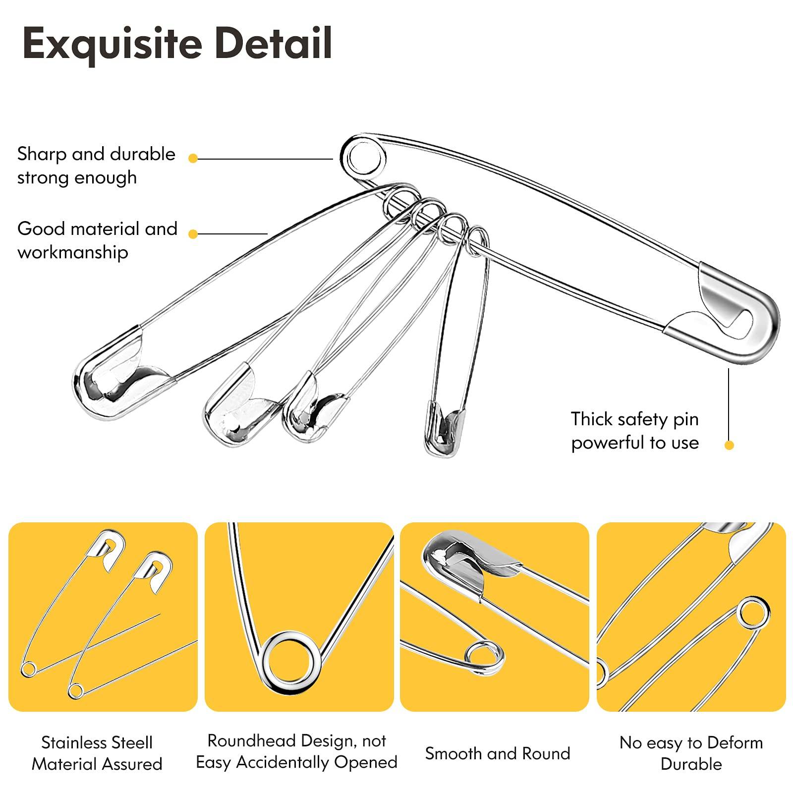 340 Pack Silver Color Safety Pin Combination 3