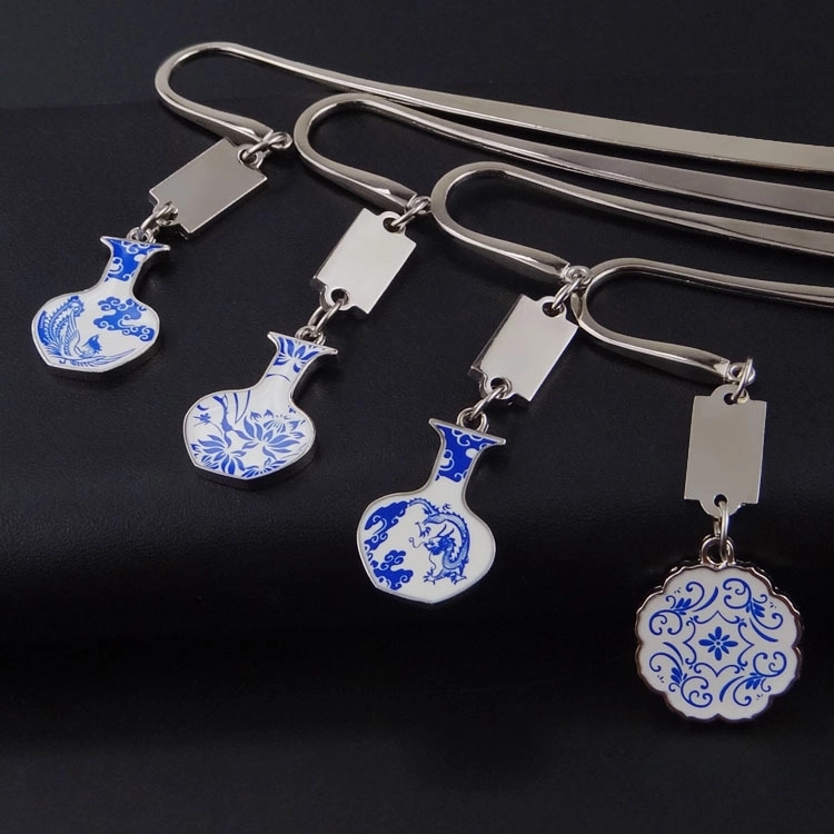 Blue and white porcelain bookmark 3