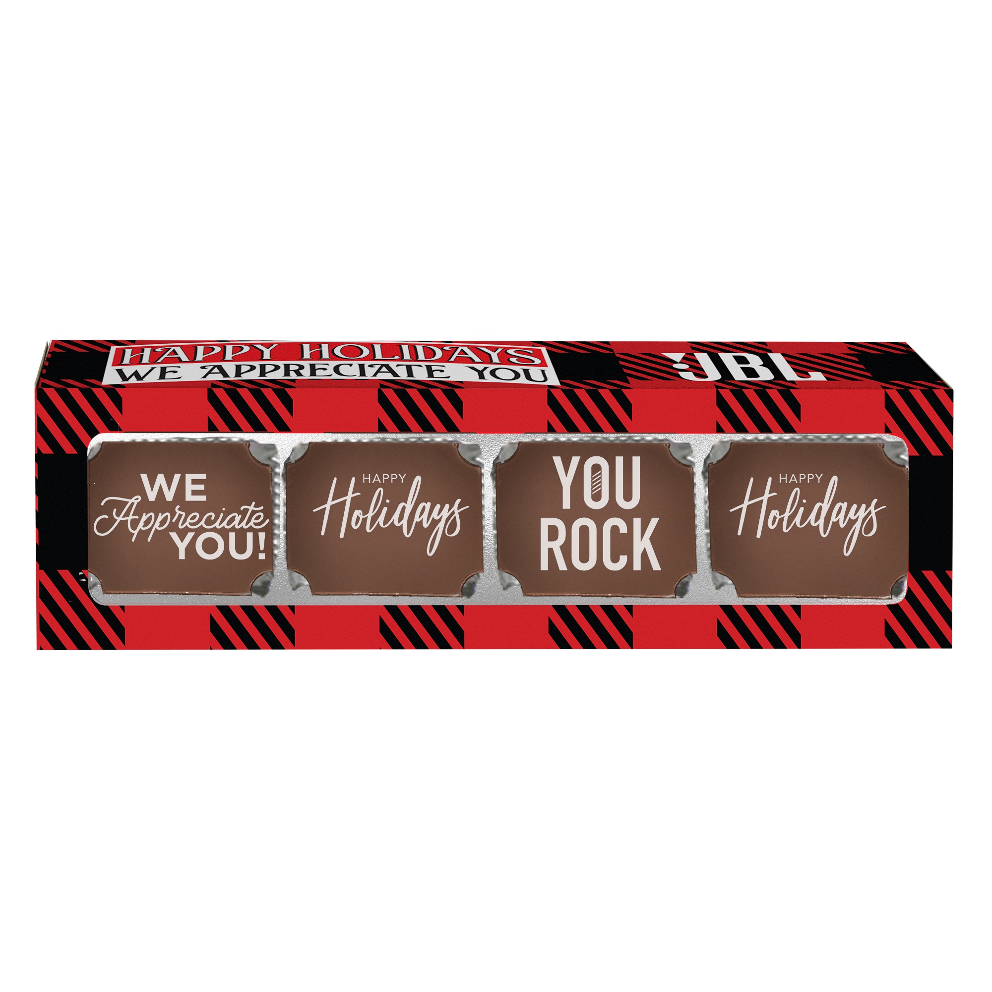 Holiday Appreciation Plaid Chocolate Slider Box 4