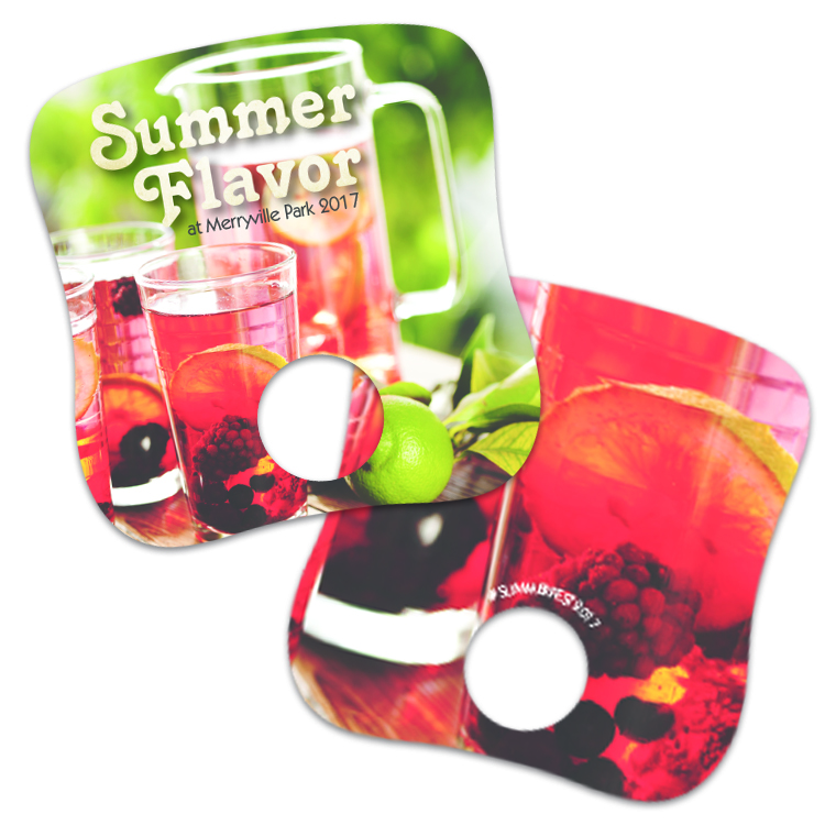 Hand Fan - No Handle - 7.375x7.75 Laminated - 14 pt. 3