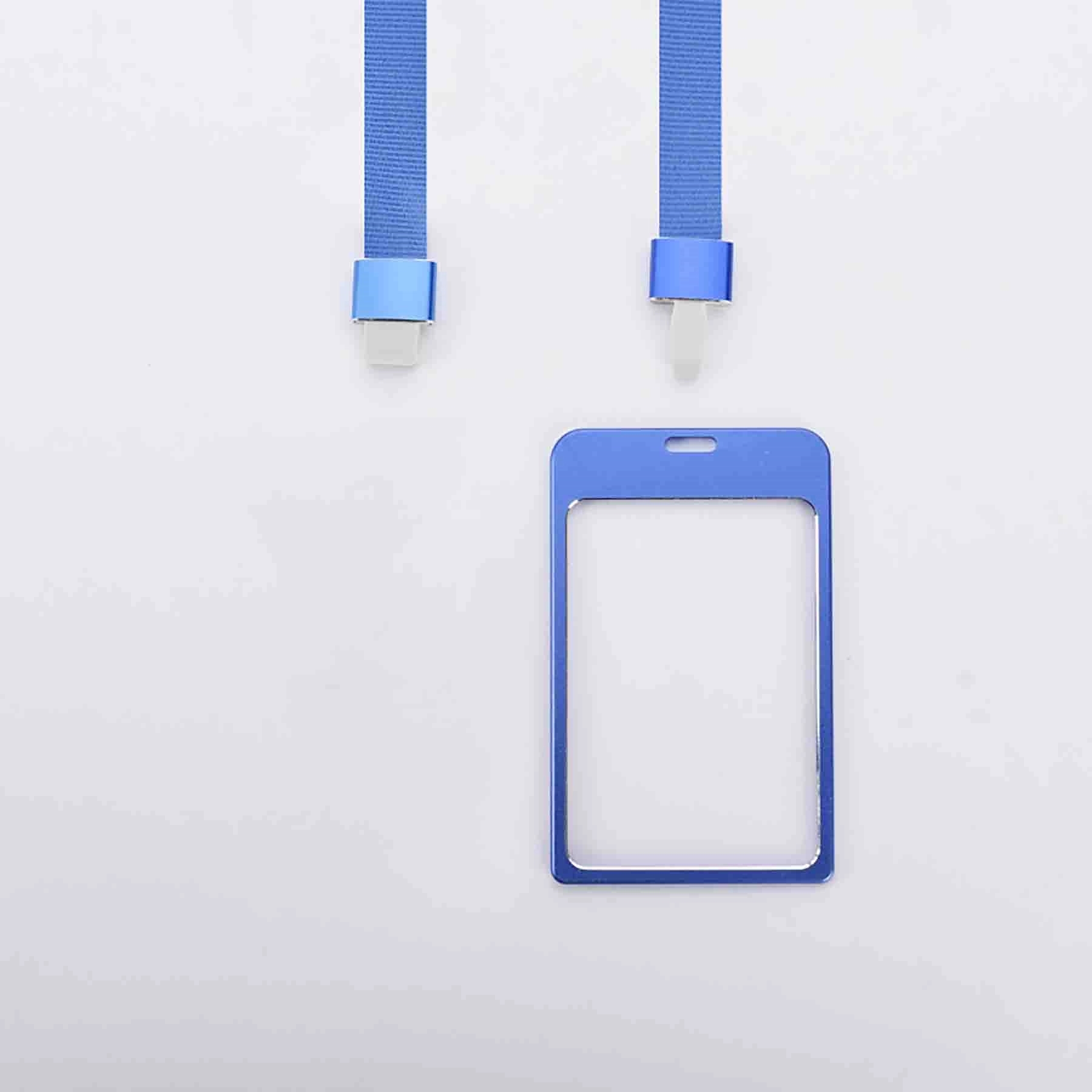 Aluminium Alloy Badge Holder With Removable Clip And Lanyard 1