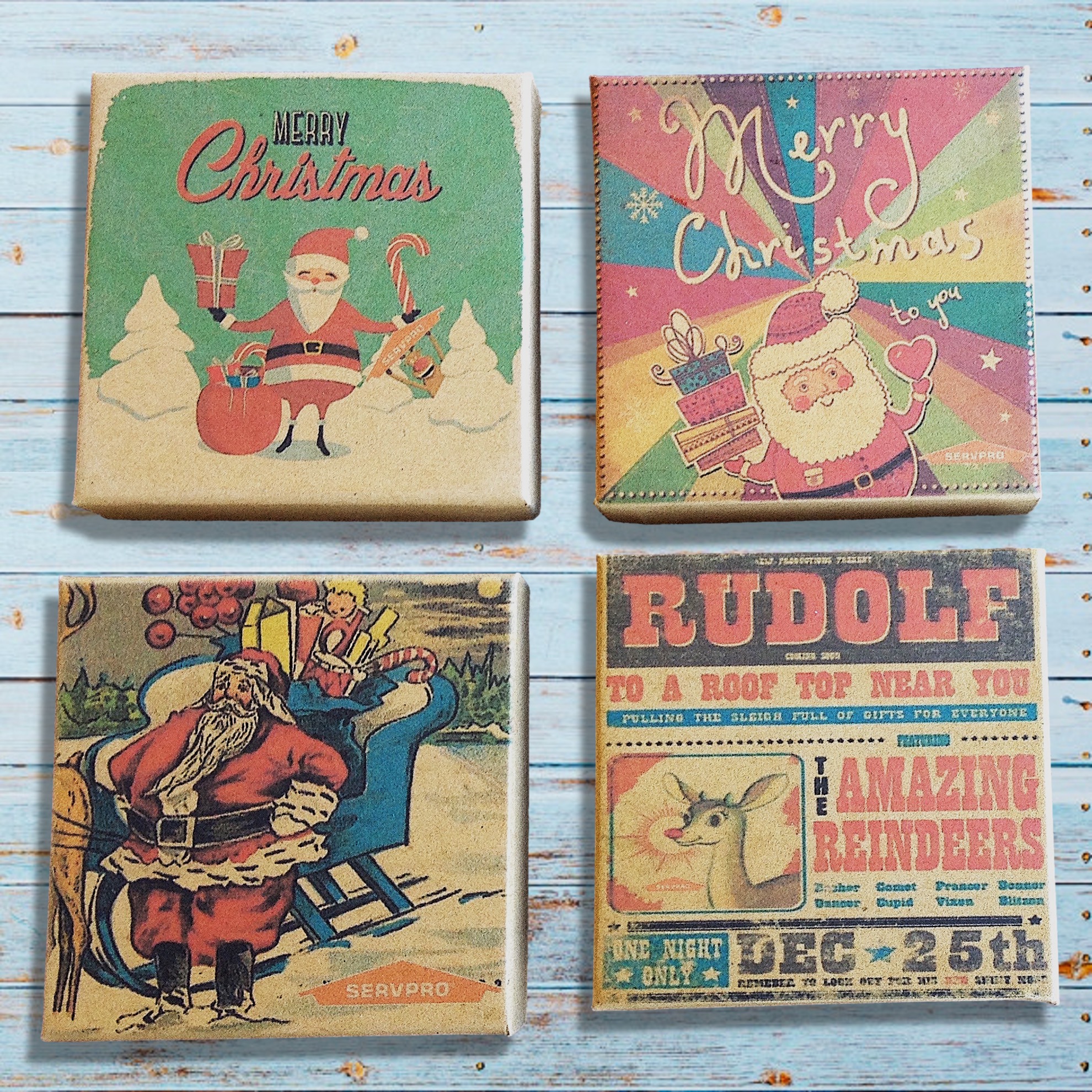 4 Square Coaster Gift Box Set 7