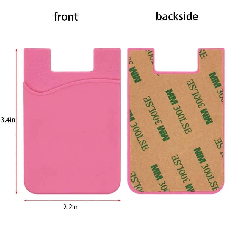 Colorful Silicone Phone Wallet Pocket 2