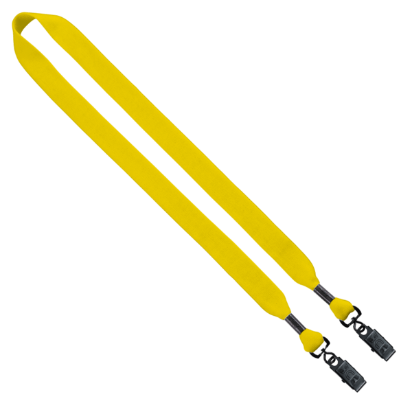 3/4" Cotton Double Bulldog Clip Lanyard 1