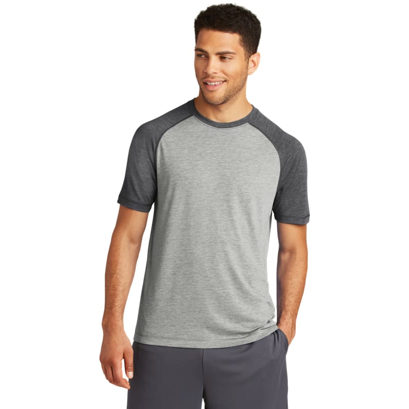 Sport-Tek PosiCharge Tri-Blend Wicking Raglan Tee. 93